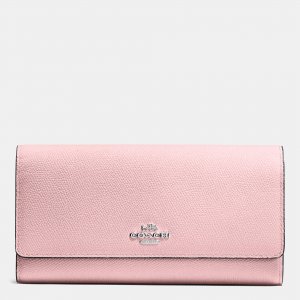 Coach Trifold Wallet In Crossgrain Leather In Low Price