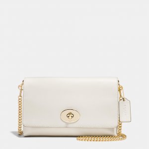 Storage Pocket Coach Crosstown Crossbody In Smooth Calf Leather