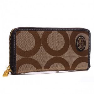 Coach Big Logo Large Camel Wallets ARH