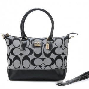 Coach Logo In Monogram Medium Grey Totes BOA