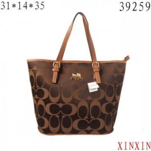 Coach Borough Logo In Signature Large Coffee Totes BQP