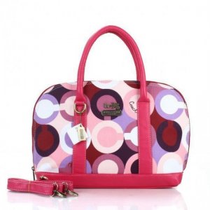 Coach Poppy Logo Style Medium Fuchsia Satchels EUO