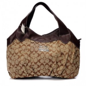 Coach In Signature Medium Coffee Hobo BBY