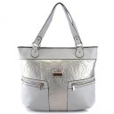 Coach In Printed Signature Large Silver Totes BAB