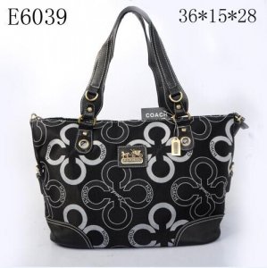 Coach Waverly In Monogram Medium Black Totes EJK