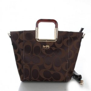 Coach Logo Medium Coffee Totes FCY