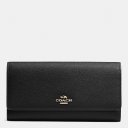 2016 New Arrival Coach Trifold Wallet In Crossgrain Leather