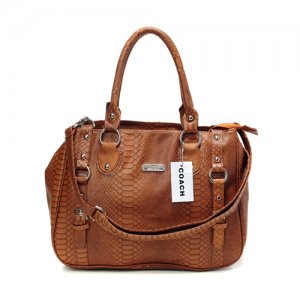 Coach Embossed Logo Medium Brown Totes DGC