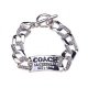 Coach Logo plate Silver Bracelets BZM