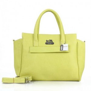 Coach Bleecker Pinnacle Riley Carryall Medium Yellow Satchels ESR