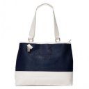 Coach Hamptons Weekend Perforated Medium Navy Totes AGB