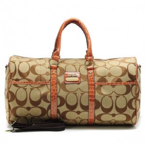 Coach Bleecker Monogram In Signature Large Khaki Luggage Bags AFL