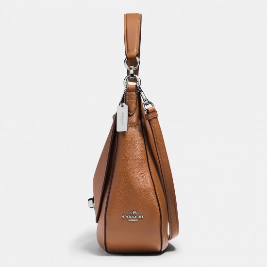 New Realer Coach Turnlock Hobo In Pebble Leather