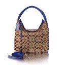 Luxury Elegant Coach Turnlock Tote In Signature Jacquard