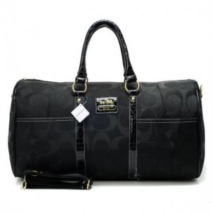 Coach Bleecker Monogram In Signature Large Black Luggage Bags AFN