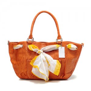 Coach Embossed Scarf Medium Orange Totes DFK