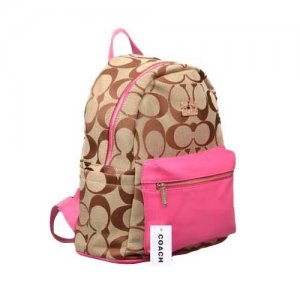 Coach Logo Monogram Medium Pink Backpacks DPI