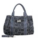 Coach Madison Logo Signature Medium Black Satchels DQJ