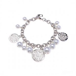 Coach Circle Charm Silver Bracelets CVT