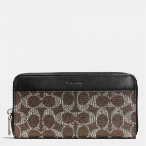 Fashion Solid Coach Accordion Wallet In Signature Canvas