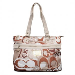 Coach Fashion Poppy Logo Large Apricot Totes ENY