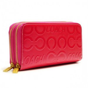 Coach In Signature Large Fuchsia Wallets ARX