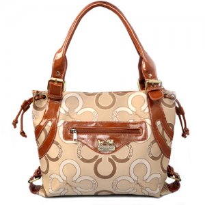 Coach Waverly Big C Large Khaki Totes EJF