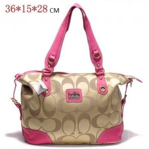 Coach Poppy Logo Style Large Fuchsia Pink Totes EUK