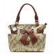 Coach Poppy Bowknot Signature Medium Khaki Totes AMZ
