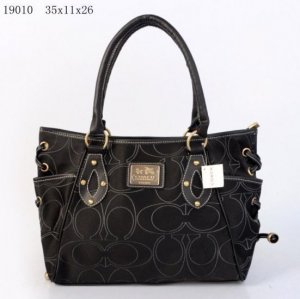 Coach Waverly In Monogram Large Black Totes DNA