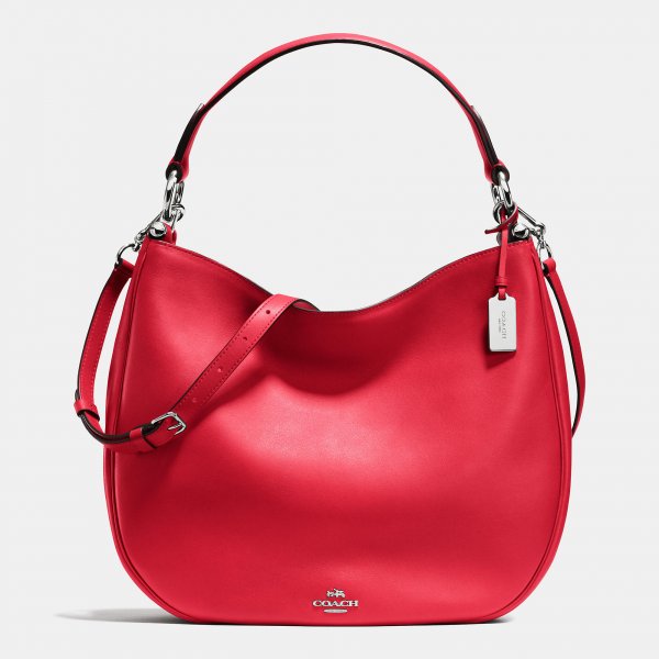 Genuine Leather Coach Nomad Hobo In Glovetanned Leather - Click Image to Close