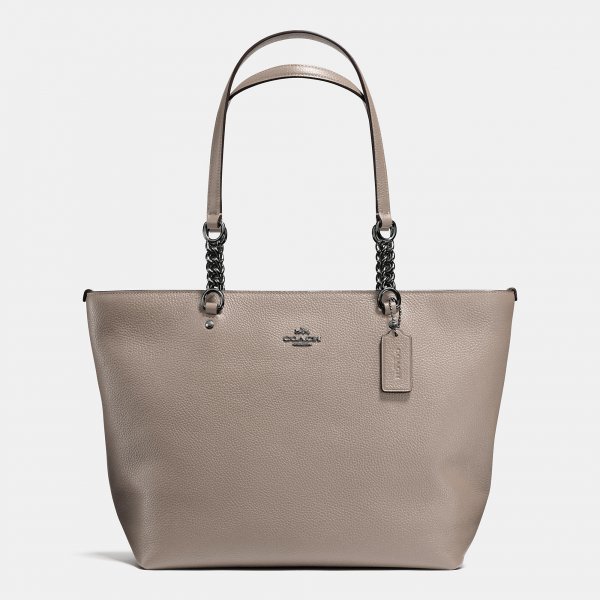 High Quality Handbags Coach Sophia Tote In Pebble Leather - Click Image to Close